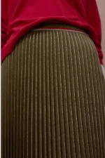 Metallic Pleated Skirt - Image 5