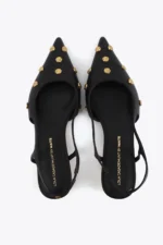 Studded Heel Shoes Black - Image 2