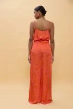 Patterned Stain Pants Orange-Pink - Image 3