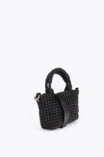 Braided Knot Crossbody Bag with Leather Effect Black - Image 5