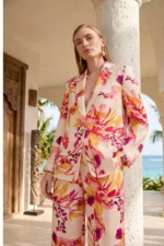 Printed Straight Fluid Blazer - Image 5