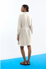 Shirt Dress with Buttons Stone - Image 2