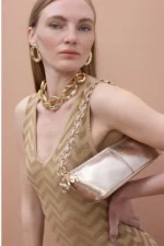 Shiny Effect Chain Bag Gold - Image 7