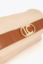 Canvas and Faux Leather Flap Crossbody - Image 2