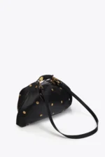 Studded Texture Hobo Bag Black - Image 6