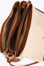 Canvas and Faux Leather Flap Crossbody - Image 3