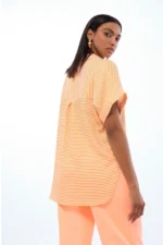 Short Sleeve Horizontal Striped Shirt - Image 3