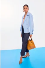 Washed Fabric Crossover Jacket - Image 5