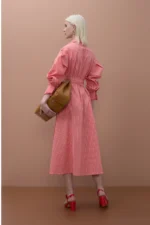 Striped Belted Poplin Shirt Dress - Image 3
