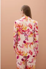 Printed Straight Fluid Blazer - Image 7
