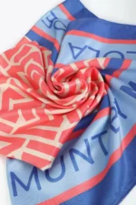 Satin Scarf with Monogram Print - Image 6