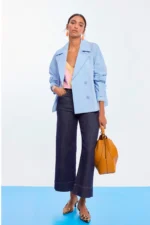 Washed Fabric Crossover Jacket - Image 2