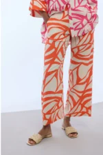 Leaf Print Culottes - Image 2