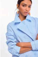 Washed Fabric Crossover Jacket - Image 3