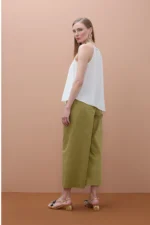 Pleated Pants Khaki - Image 3