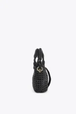 Braided Knot Crossbody Bag with Leather Effect Black - Image 6