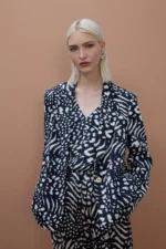 Fluid Printed Blazer