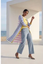 Striped chunky knit T-shirt - Image 2