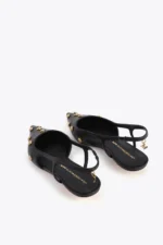 Studded Heel Shoes Black - Image 4