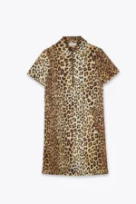 Short Shirt Dress with Animal Print - Image 3
