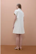 Short Sleeve Shirt Dress - Image 3