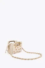 Studded Texture Crossbody Bag Ecru - Image 5