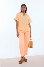 Short Sleeve Horizontal Striped Shirt - Image 4