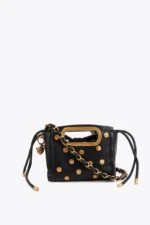Studded Texture Crossbody Bag Black