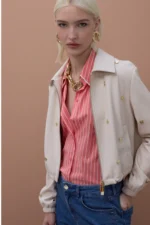 Poplin Stripe Shirt with Contrast Details - Image 3