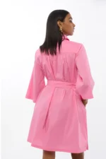 Short Sleeve Shirt Dress Pink - Image 4