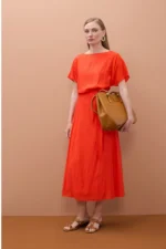 Short Sleeve Red Dress