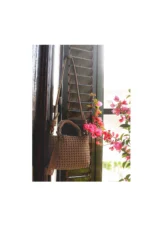 Braided Knot Crossbody Bag with Leather Effect Camel - Image 3