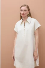 Short Sleeve Shirt Dress - Image 4