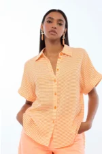 Short Sleeve Horizontal Striped Shirt