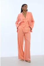 Fitted Tailored Vest Coral - Image 5
