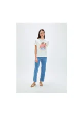 Animal Print T-Shirt with Palm Trees - Image 3
