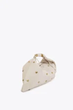 Studded Texture Hobo Bag Ecru - Image 5
