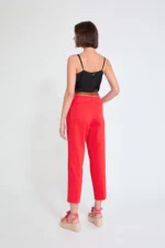 Logo Tape Pants Red - Image 3
