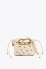 Studded Texture Crossbody Bag Ecru