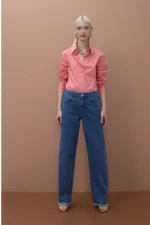 Poplin Stripe Shirt with Contrast Details - Image 4