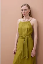 Thin Strap Straight Neckline Dress - Image 2