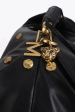 Studded Texture Hobo Bag Black - Image 2