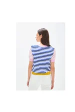 Striped chunky knit T-shirt - Image 5