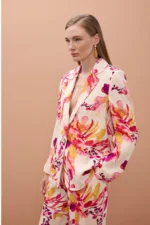 Printed Straight Fluid Blazer