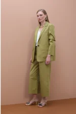 Pleated Pants Khaki - Image 4