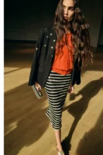 Tailored Blazer with Round Studs - Image 6