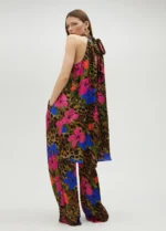 Floral and animal print voluminous halter top - Image 5