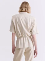 BEIGE SHORT-SLEEVE BLAZER - Image 2