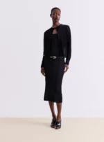 BLACK KNIT CARDIGAN - Image 2