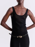 BLACK KNIT TANK TOP